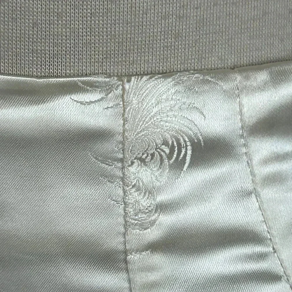 Vintage Handmade Chinese Ivory Brocade Maxi Skirt